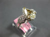 LARGE 2.21CT WHITE & FANCY YELLOW DIAMOND 18KT 2 TONE GOLD HALO ENGAGEMENT RING