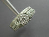 ESTATE WIDE .50CT DIAMOND 14KT WHITE GOLD 3D ROUND FILIGREE ENGAGEMENT RING SET