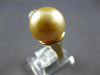 EXTRA LARGE .77CT DIAMOND & AAA GOLDEN SOUTH SEA PEARL 18KT YELLOW GOLD FUN RING