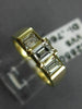 ANTIQUE .76CT ASSCHER DIAMOND 14KT YELLOW GOLD PAST PRESENT FUTURE RING #22009