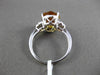 ESTATE 5.24CTW DIAMOND & AAA EXTRA FACET CITRINE 14KT WHITE GOLD ENGAGEMENT RING