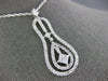 LARGE 1.84CT DIAMOND 18K WHITE GOLD ROUND & PRINCESS INVISIBLE TEAR DROP PENDANT