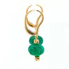 10.82CT DIAMOND & AAA EMERALD 18K YELLOW GOLD FLOLRAL LEVERBACK HANGING EARRINGS