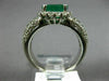 ESTATE LARGE 3.79CT DIAMOND & AAA EMERALD PLATINUM 3D OVAL PAVE ANNIVERSARY RING