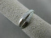 ESTATE WIDE .55CT DIAMOND 18KT WHITE GOLD 3D MULTI ROW CRISS CROSS X LOVE RING