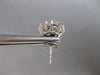 ESTATE LARGE 2.60CT DIAMOND 14KT WHITE GOLD 3D FLOWER SNOWFLAKE STUD EARRINGS