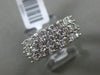 ESTATE 2.03CT DIAMOND 14KT WHITE GOLD 3 ROW SHARE PRONG WEDDING ANNIVERSARY RING