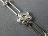 ESTATE .20CT DIAMOND 14K WHITE GOLD DOUBLE LINK FLOWER FLORAL BRACELET#19801