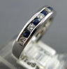 .48CT DIAMOND & AAA SAPPHIRE 18K WHITE GOLD ROUND SEMI ETERNITY ANNIVERSARY RING