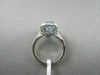 ESTATE WIDE SQUARE AAA BLUE TOPAZ & DIAMOND 4.39CTW 14KT WHITE GOLD RING