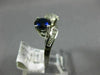 ANTIQUE 2.10CT DIAMOND & AAA SAPPHIRE 14KT WHITE GOLD TWO STONE ANNIVERSARY RING