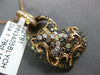 ESTATE LARGE 1.78CT MULTI COLOR DIAMOND 18KT ROSE GOLD 3D SIDEWAYS HEART PENDANT