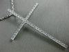 ESTATE LARGE .80CT DIAMOND 18KT WHITE GOLD 3D CLASSIC CROSS FLOATING PENDANT