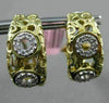 ESTATE .15CT DIAMOND 14KT TWO TONE GOLD CIRCLE OF LIFE FILIGREE CLIP ON EARRINGS