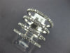 ESTATE LARGE 1.02CT DIAMOND 18KT WHITE GOLD 3D MULTI ROW DETACHED BAR FUN RING