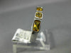 ESTATE 1.05CT AAA CITRINE 14KT WHITE GOLD 3D 5 STONE CUSHION CUT SQUARE FUN RING