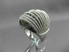 ESTATE MASSIVE 2.60CTW BLACK & WHITE DIAMOND 18KT WHITE GOLD MULTI ROW FUN RING