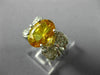 LARGE 4.35CT DIAMOND & AAA YELLOW SAPPHIRE 18KT WHITE GOLD BOW ENGAGEMENT RING