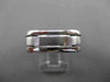 ESTATE 14K WHITE GOLD CLASSIC MATTE & SHINY WEDDING ANNIVERSARY BAND RING #23162