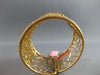 EXTRA LARGE WHITE & FANCY YELLOW DIAMOND 18KT YELLOW GOLD CUFF BANGLE BRACELET