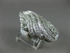 ESTATE LARGE 2.36CT ROUND & BUGETTE DIAMOND 14K WHITE GOLD 3D INFINITY LOVE RING