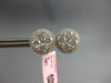 EXTRA LARGE 2.35CT DIAMOND 14KT WHITE GOLD CLUSTER INVISIBLE HALO STUD EARRINGS