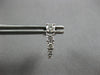 ESTATE .72CT DIAMOND 18KT WHITE GOLD 3D ROUND GRADUATING FUN HANGING EARRINGS
