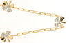 ESTATE .66CT DIAMOND 14K YELLOW GOLD 3D MULTI HEART FLOWER BY THE YARD NECKLACE