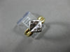 ESTATE WIDE DIAMOND 14KT WHITE & YELLOW GOLD 6 STONE ETOILE SQUARE RING #21399