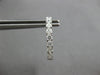 ESTATE 1.06CT DIAMOND 18KT WHITE GOLD 3D INSIDE OUT OVAL HOOP HANGING EARRINGS