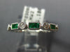 .65CT DIAMOND & AAA EMERALD 18K WHITE GOLD 3D PRINCESS FILIGREE ANNIVERSARY RING