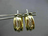 ESTATE WIDE .14CT DIAMOND 18KT WHITE & YELLOW GOLD HOOP CLIP ON EARRINGS #26164