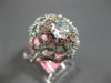 GIA CERTIFIED 2.28CT WHITE PINK & BLUE DIAMOND 18K WHITE GOLD 3D ENGAGEMENT RING