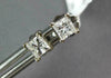 ESTATE .43CT DIAMOND 14KT WHITE GOLD 3D PRINCESS SQUARE STUDS EARRINGS #1785
