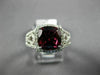ESTATE WIDE 3.0CT DIAMOND & AAA RHODOLITE 14K ROSE GOLD INFINITY ENGAGEMENT RING