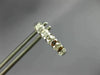 ESTATE .80CT DIAMOND 18KT WHITE GOLD CHANNEL 5 STONE ROUND HUGGIE HOOP EARRINGS