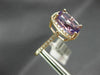 ESTATE 4.0CT DIAMOND & AAA CUSHION CUT AMETHYST 14KT ROSE GOLD 3D HALO FUN RING