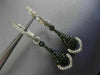 1.36CT WHITE & BLACK DIAMOND 14KT WHITE & BLACK GOLD 3D HEART TEAR DROP EARRINGS
