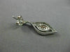 ESTATE .50CT ROUND DIAMOND 14KT WHITE GOLD 3D TEAR DROP RAIN FLOATING EARRINGS