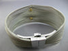ESTATE WIDE .62CT DIAMOND 18K GOLD & STAINLESS STEEL FLOWER MESH BANGLE BRACELET