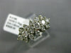 ANTIQUE 1CT DIAMOND 14KT WHITE GOLD 3D FLORAL MULTI ROW WEDDING ANNIVERSARY RING
