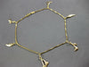 ESTATE EXTRA LONG 14KT YELLOW GOLD 3D MULTI CHARM CLASSIC ITALIAN BRACELET