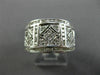 ESTATE WIDE 1CT DIAMOND 14KT WHITE GOLD 3D FILIGREE MILGRAIN WEDDING RING #25525