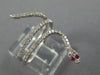 ESTATE 0.35CT DIAMOND & AAA RUBY 18KT WHITE GOLD 3D CLASSIC HAPPY SNAKE FUN RING