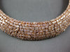 GIA EXTRA LARGE 55.46CT PINK DIAMOND 18K YELLOW GOLD 3D ETERNITY TENNIS NECKLACE