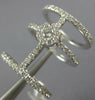 ESTATE LARGE 1.15CT DIAMOND 18KT WHITE GOLD CLASSIC FLOWER TRIPLE FULL BAR RING