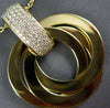 ESTATE LARGE .76CT DIAMOND 18KT YELLOW GOLD CIRCLE OF LIFE TRINITY LOVE PENDANT