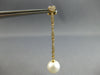 ESTATE LARGE .47CT DIAMOND & AAA SOUTH SEA PEARL 18KT YELLOW GOLD HEART SHAPE EARRINGS