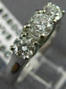 ESTATE 1.16CT DIAMOND 14KT WHITE GOLD PAST PRESENT FUTURE ENGAGEMENT RING #22152