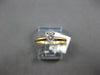ESTATE .20CT DIAMOND 14KT 2 TONE GOLD ROUND SOLITAIRE 4 PRONG ENGAGEMENT RING